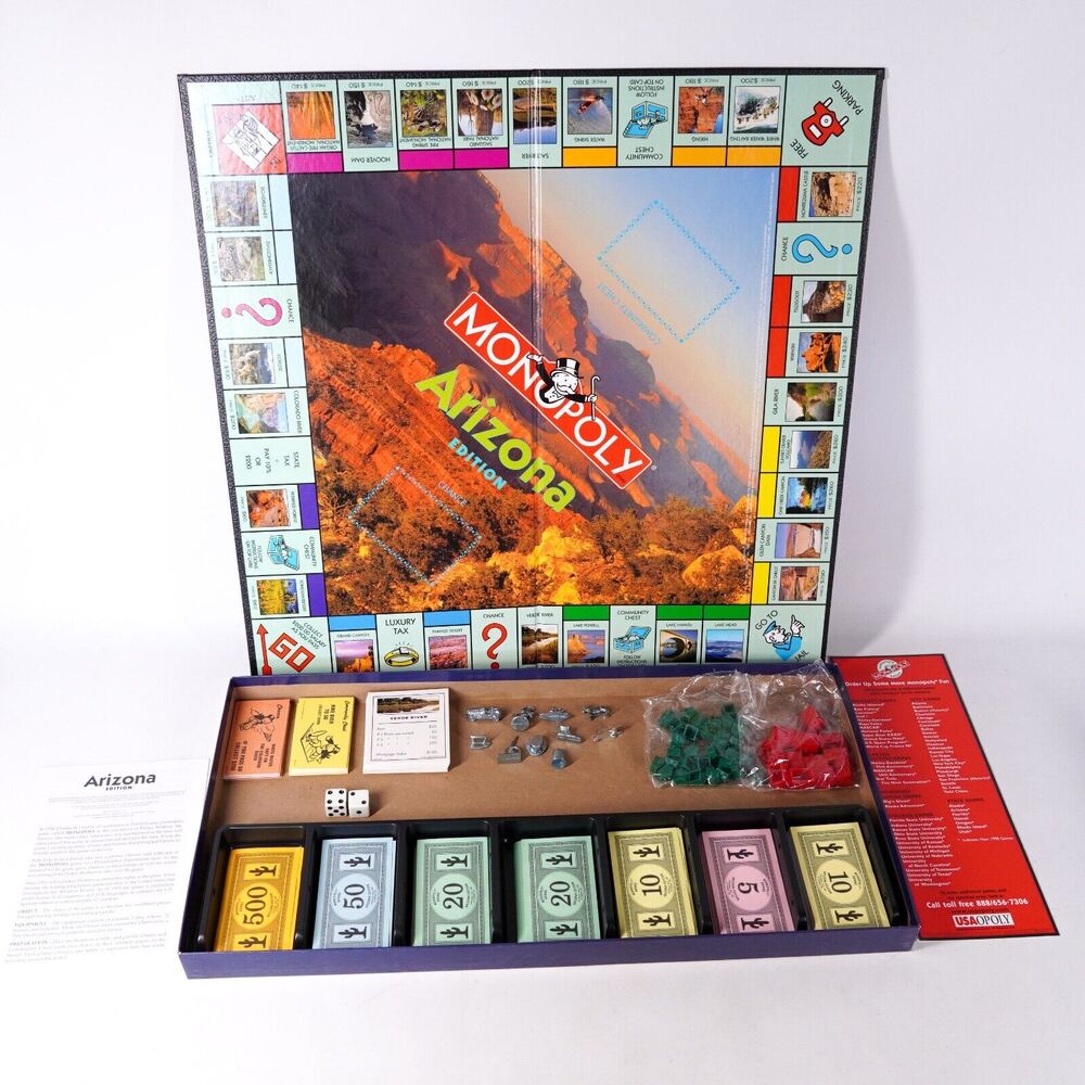 Vintage Monopoly Arizona Edition Board Game 1998 Hasbro Parker Brothers